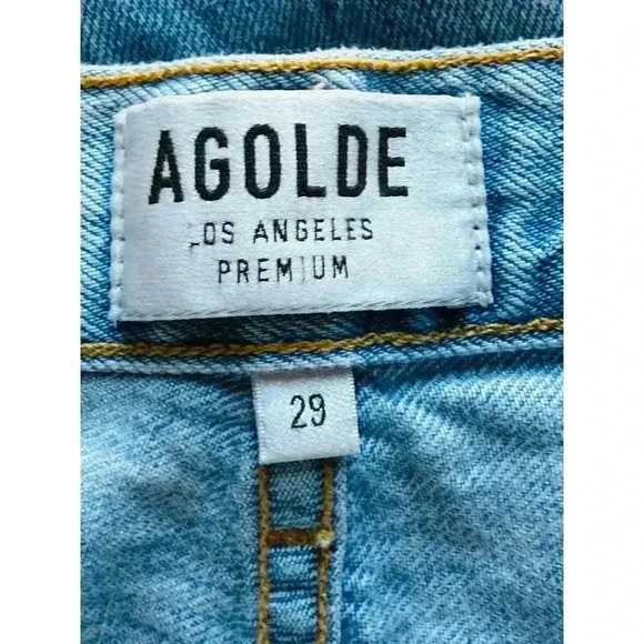 AGOLDE Womens Riley High Rise Straight Crop Jeans Size 29 Light Wash - Picture 8 of 11